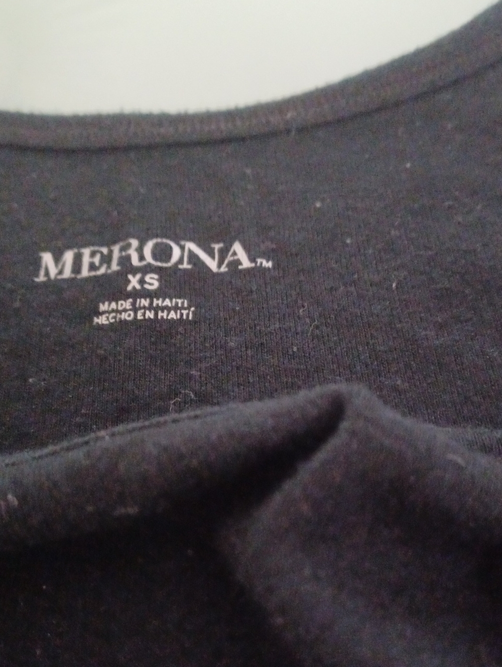 Merona Tank Top Essential Basic Scoo XS Neck Layering Black Women Cotton Blend